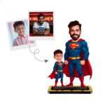 Personalized Mini Me Dad & Son Superman Superhero Caricature