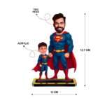 Personalized Mini Me Dad & Son Superman Superhero Caricature (4)