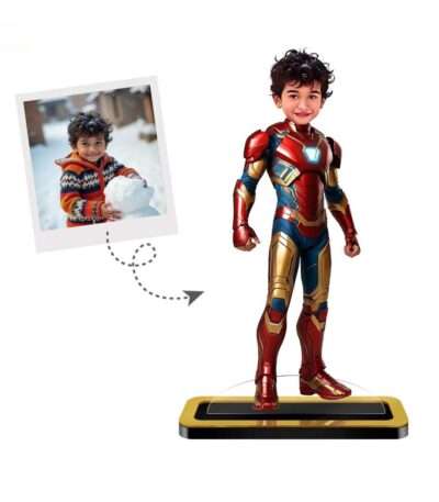 Personalized Mini Me Iron Man Superhero Caricature