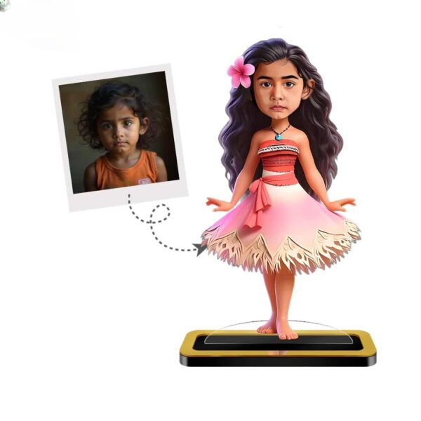 Personalized Mini Me Moana Caricature