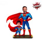 Customized Personalized Mini Me Dad Father And Son Superman Superhero Caricature