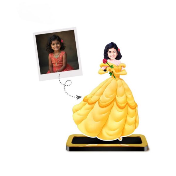Personalized Mini Me Belle Superhero Caricature
