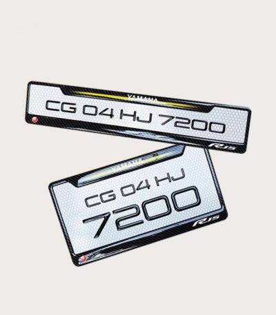 Yamaha Premium Gel Number Plates With Honeycomb Design