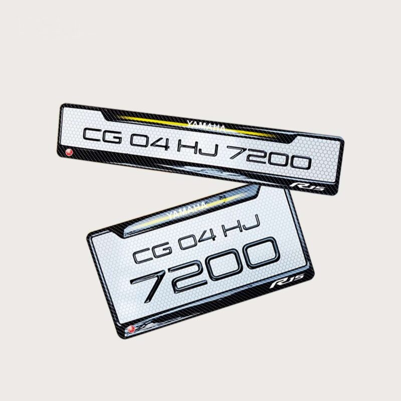 Yamaha Premium Gel Number Plates With Honeycomb Design