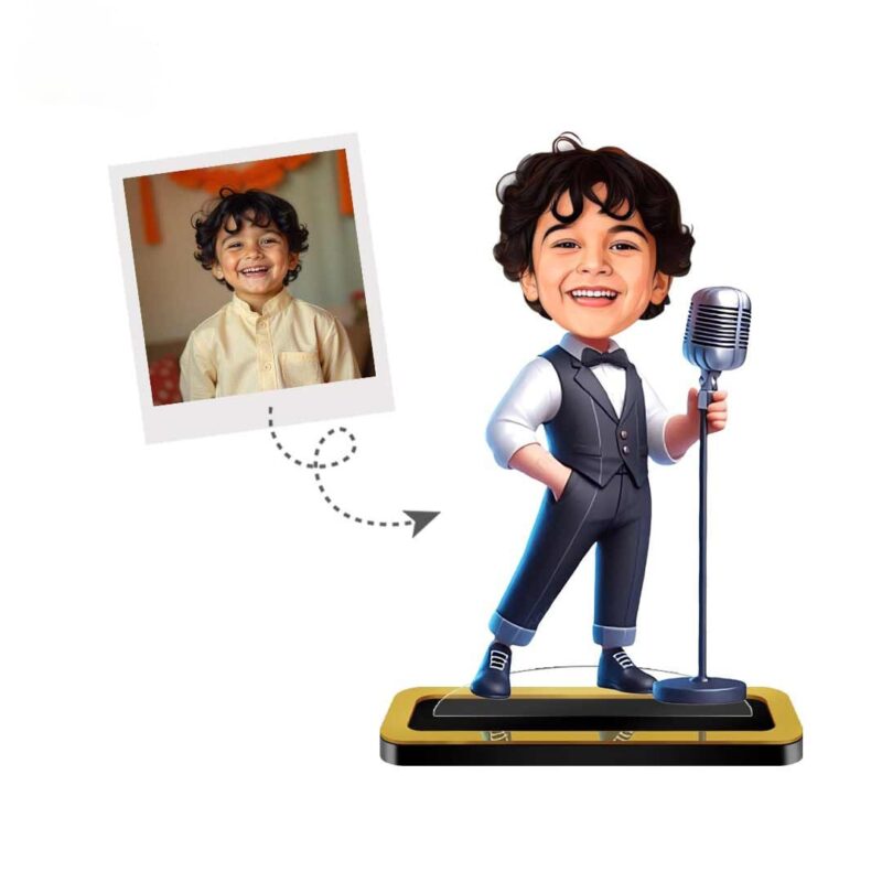 Personalized Mini Me Singer Kid Caricature