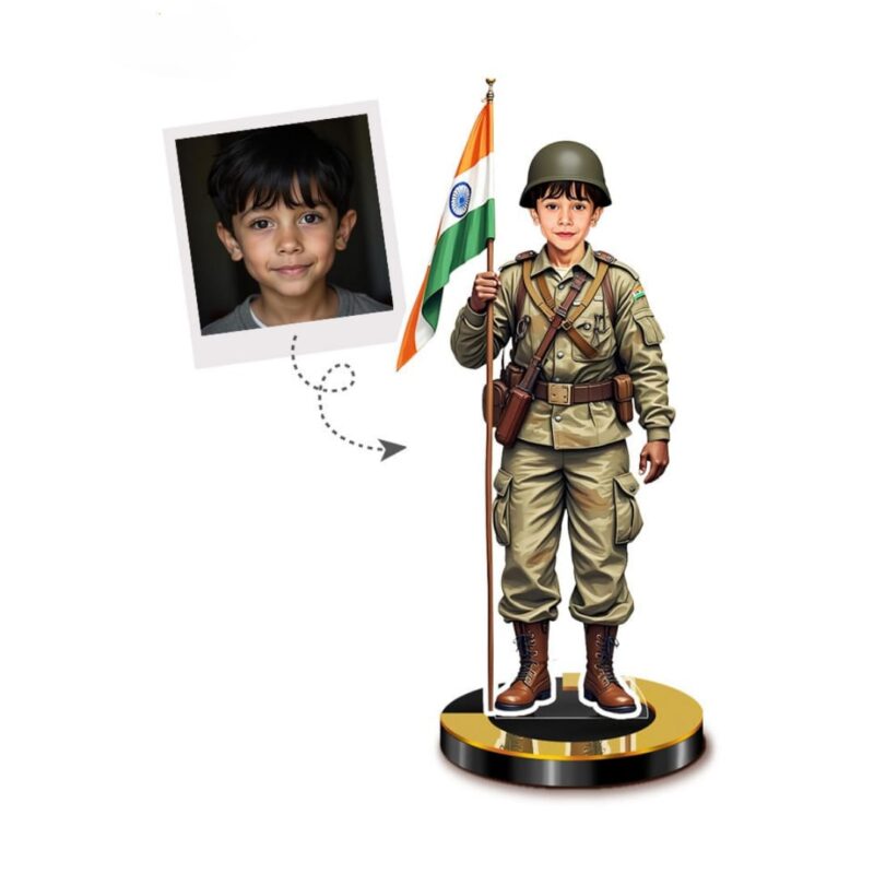 Personalized Mini Me Soldier Caricature