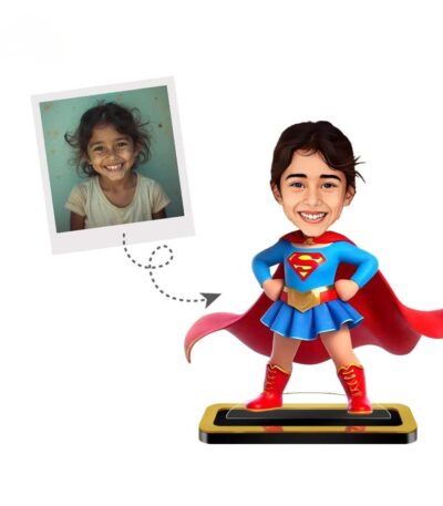 Personalized Mini SuperGirl Mini Me Caricature