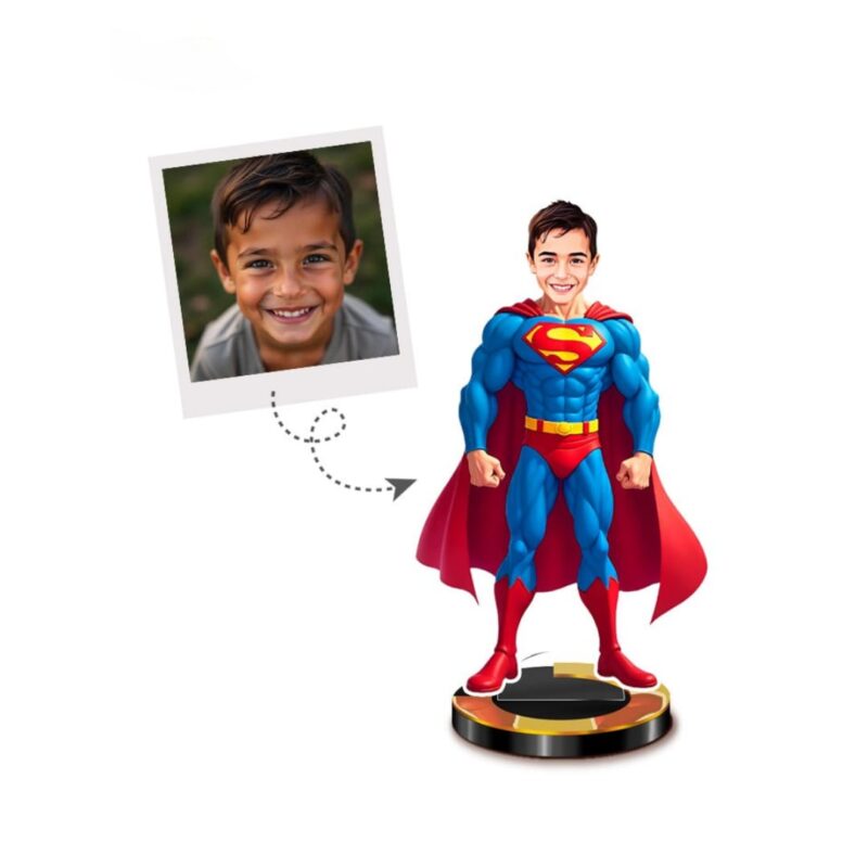 Personalized Superman Mini Me Caricature