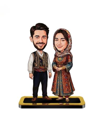 Personalized Mini Me Turkish Style Couple Caricature