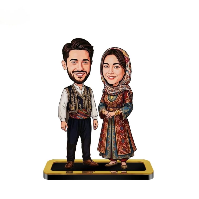 Personalized Mini Me Turkish Style Couple Caricature