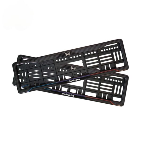 Blue Red Line Number Plate Gel Frames For Mahindra Scorpio N