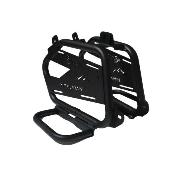 MotoCare Premium Saddle Stay With Plate With Footrest for Royal Enfield Himalayan 450 (Black)
