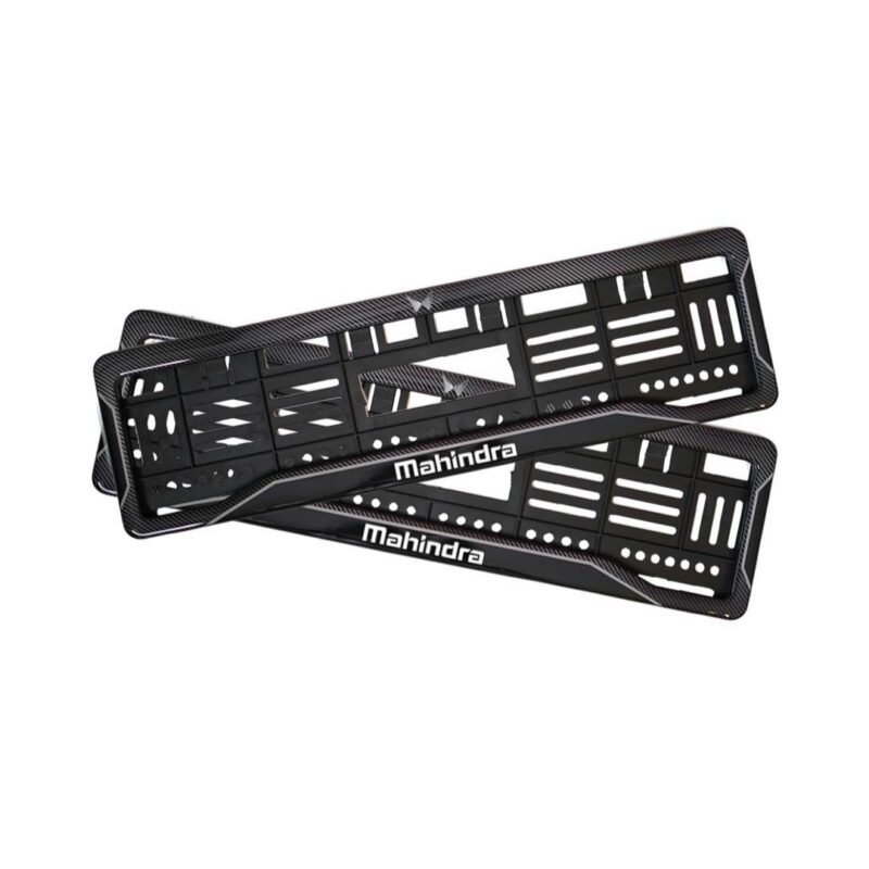 Rock Style Mahindra Thar Roxx Number Plate HSRP Gel Frames Black Dash