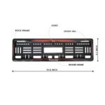 Mahindra BE 6 License Number Plate Gel Frames Red Dash