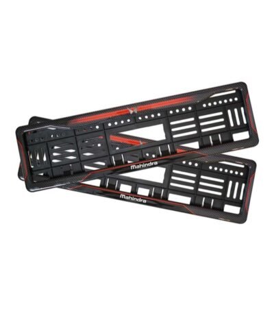 Rock Style Mahindra BE 6 Number Plate Gel HSRP Frames Red Dash