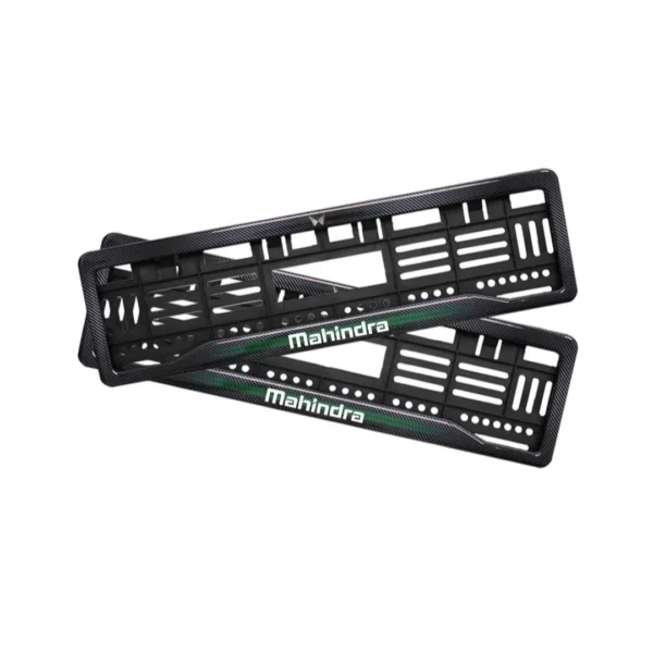 Rock Style Mahindra XUV 3XO Number Plate Gel HSRP Frames Green Line