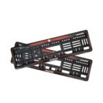 Rock Style Maruti Suzuki Brezza Number Plate Gel HSRP Frames Red Dash
