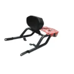 CNC Carrier with Plate and Backrest for Royal Enfield Scram 440 (Red)