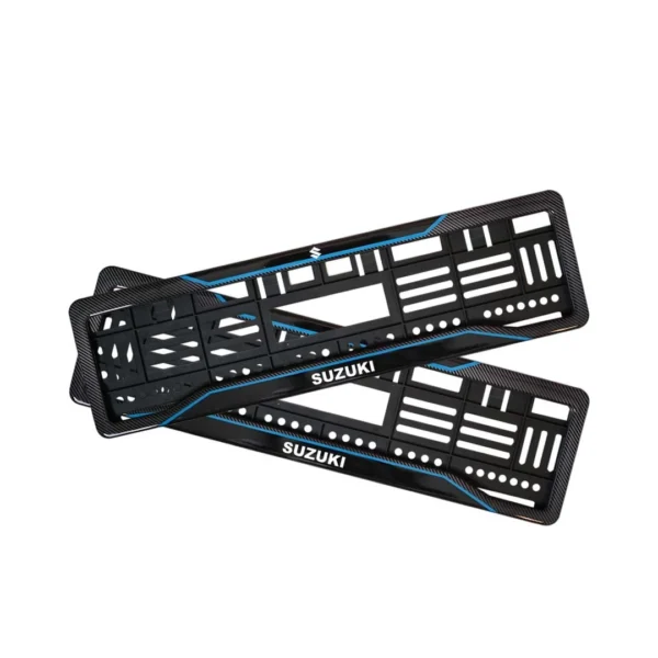 Rock Style Maruti Suzuki Baleno Number Plate Gel HSRP Frames Blue Line